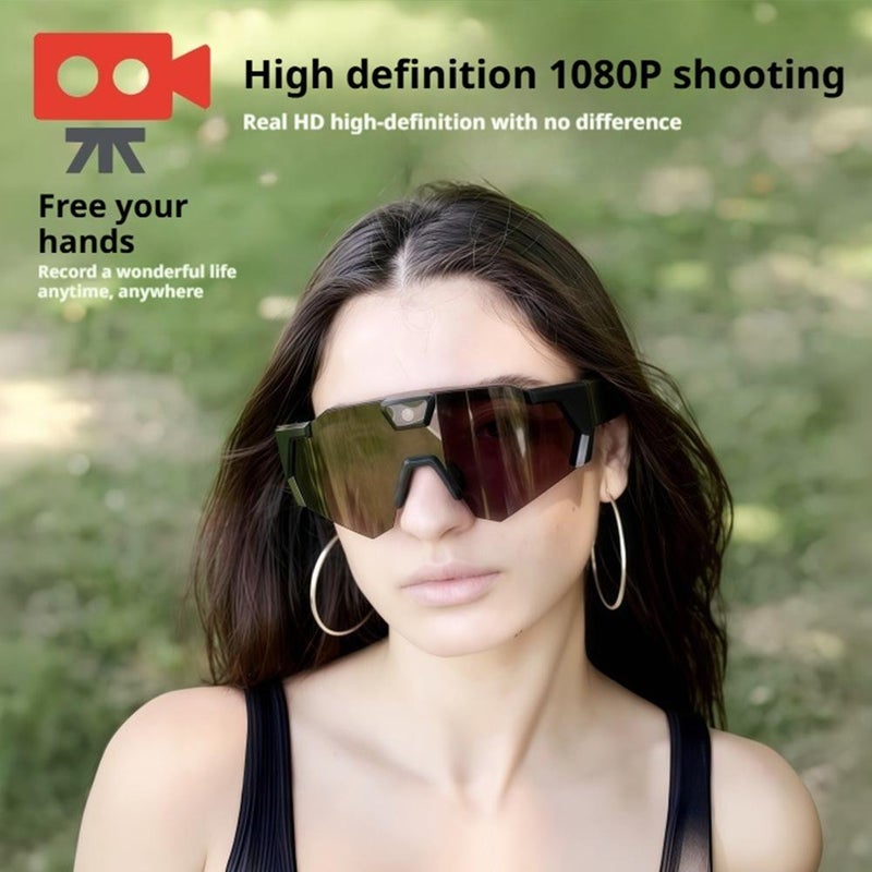 Pov Glasses 1080p Camera Sunglasses – Polarized Smart Recording Glasses With App Control, 120° Wide Angle (blue) - Image 5